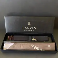 LANVIN COLLECTION 木製扇子 ダークブラウン
