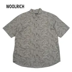 WOOLRICH NEWSPAPER BASS シャツ ロゴ フィッシュ L