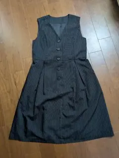 オフィス用ストライプワンピース(マタニティ可)