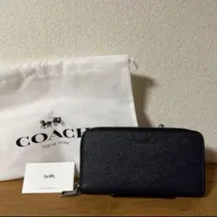 COACH アコーディオン ウォレット(ネイビー)