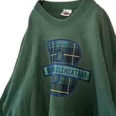 USA製 BRADFORD エレメンタリー 刺繍 Tシャツ 2XL グリーン古着