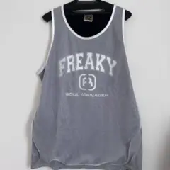 FREAKY フリーキー メッシュタンクトップ XL 黒/白