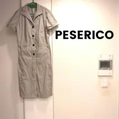 【美品】PESERICO ペゼリコ ストライプ シャツワンピース