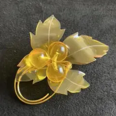 鼈甲風ブローチ　レトロ