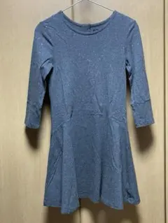 GAP ワンピース　150 グレー 七分袖 スパンコール カットソー