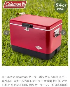 Coleman クーラーボックス スチールベルト 自作のスタンドとカゴ付き