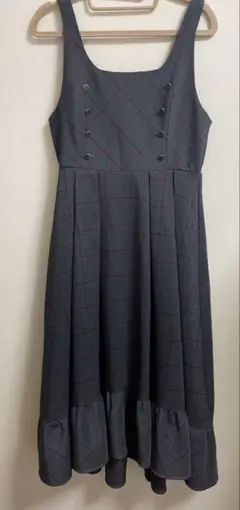 本日発送可‼️ axes femme ジャンパースカート 黒 チェック