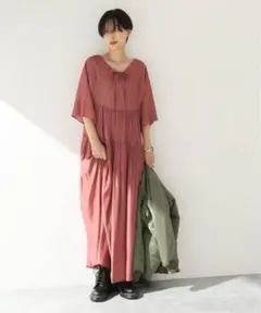 clane DOUBLE FACE TIERED ONE PIECE