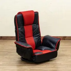 回転式メッシュ肘付座椅子 レッド