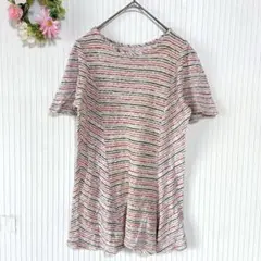 【良品】 ジャンニロジュディチェ リネン混 綿麻 シャツ カットソー S 半袖