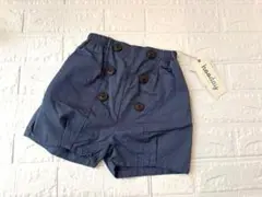 【新品】　hooday ショートパンツ　100 ネイビー　綿100%