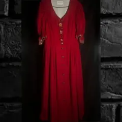 【vintage】rétro one-piece red】