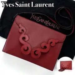 【美品】イヴサンローラン ショルダーバッグ 2way 唐草模様 YSL レザー