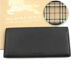 ✨未使用に近い✨ BURBERRY 長財布 ノバチェック フラップ 折り財布