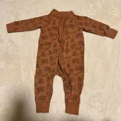 H&M クマ柄長袖ロンパース 6-9ヶ月　ファスナー