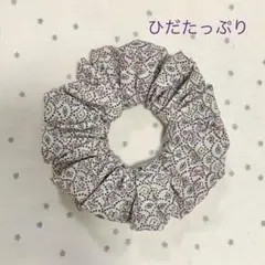 No.540リバティ♡フォレストウェーブ♡ひだたっぷりシュシュ