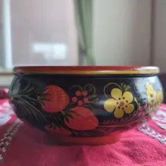 Used 　希少　ヴィンテージ　旧ソ連　ホフロマ塗り　小物入れ