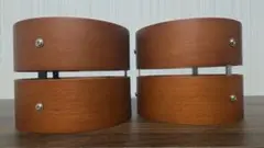 木製ブラウンランプシェード2個セット