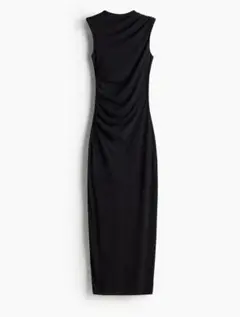 H&M ドレープボディコンワンピース xsサイズ ブラック