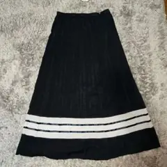美品●blanc vert●ブランベール●ロングスカート●フレア●ボーダー●ゴム 美品❤blanc vert❤ブランベール❤ロングスカート❤フレア