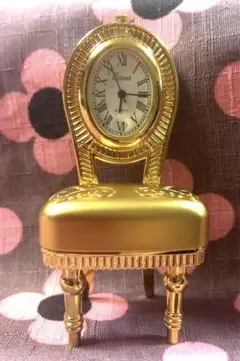 ELEGANCE クオーツ ミニ置時計 椅子型　可動品