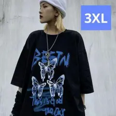 Tシャツ　病みかわ　地雷系　原宿系　オーバーサイズ　ゆったりシルエット　ブラック