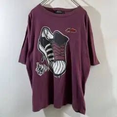 T-301 90s シングルステッチ ヴィンテージ 刺繍ロゴ Tシャツ L