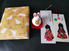 【まとめ売り】✦うさぎの置物✦和紙のメモ帳✦手作りのしおり人形✦