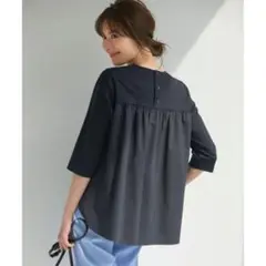 【20日削除最終値下げ済み】23区コットンツイルジャージー フレア プルオーバー trim_ofcrs_item927b4598f87c11e