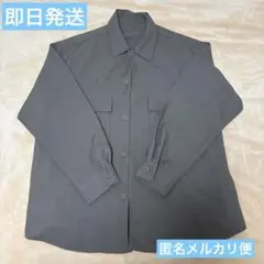【未使用】GUシャツジャケット ブラウン XL
