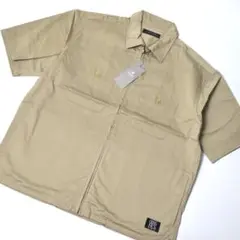 未使用 GUNG HO ナノユニバース別注 ジップ ワーク 半袖 シャツ M