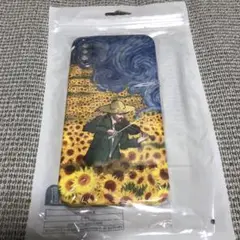 名画　iPhone X スマホケース　新品　ゴッホ　ひまわり