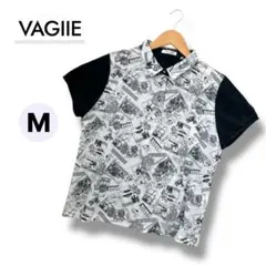 ✨美品✨VAGIIE アニメ風 総柄切替ポロシャツ M 派手かわ