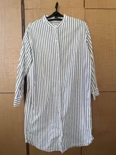 長袖 シャツ ワンピース ストライプ