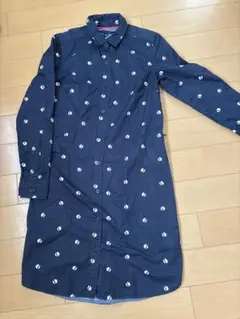 TOMMY HILFIGER ネイビー ボール柄 ワンピース XS