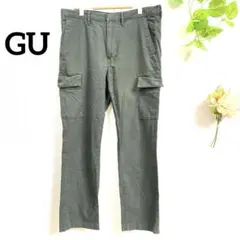 GU カーゴパンツ ストレートフィット　オリーブグリーン　サイズ85 カジュアル