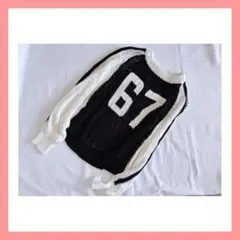 GORGE【中古】メッシュトップス 黒白 個性派 Y2K系