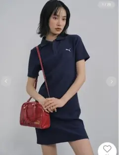 LILY BROWN × PUMAポロシャツカットソーワンピース ポロリブドレス