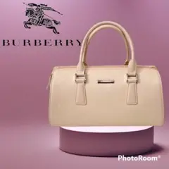 ④BURBERRY バーバリー ノバチェック ハンドバッグ レザー ベージュ