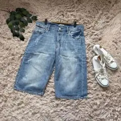 6148❃SAGRES❃ダメージデニムハーフパンツ/ショート/ジーンズ/82
