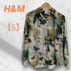 H&M　エイチアンドエム　シャツ　【S】　長袖　ボタニカル柄