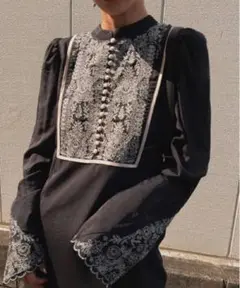 Ameri ELFIN EMBROIDERY CAFTAN DRESS