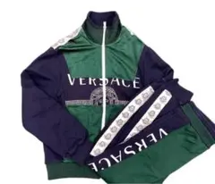 VERSACE ジャージセット ブラック/ブルー org.jpg