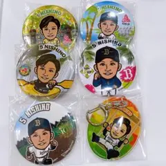 オリックス バファローズ 宮崎キャンプ ガチャ 西野真弘 キーホルダー 缶バッジ