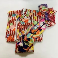 ブライスアウトフィット　レトロ柄振袖