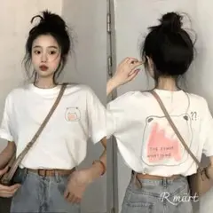 プリントTシャツ　レディース　薄手　キャラシャツ