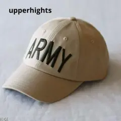 アッパーハイツ upperhights　ARMY キャップ　ベージュ　美品
