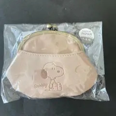 スヌーピー牛革がま口（日本製）お買い得品です