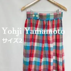 ✨最終値下げ タグ付✨ヨウジヤマモト チェック フレアスカート レディース