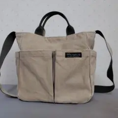 帆布　ショルダートートバッグ